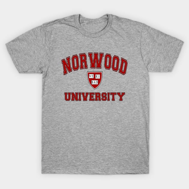 Norwood University with Shield Logo T-Shirt by lifeisfunny